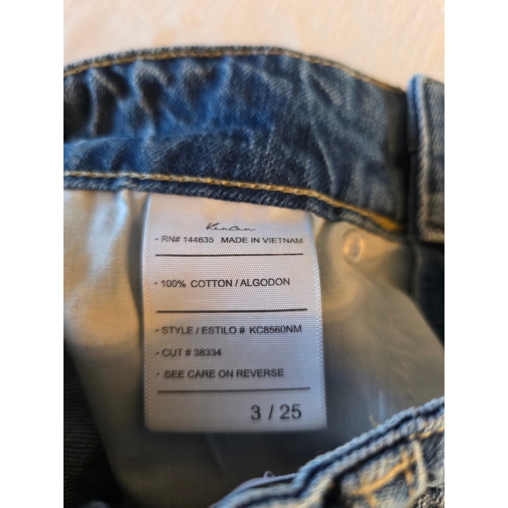 KanCan High Rise Distressed Denim Shorts Double Button 3/25 Y2K Indie mall goth - Picture 6 of 8